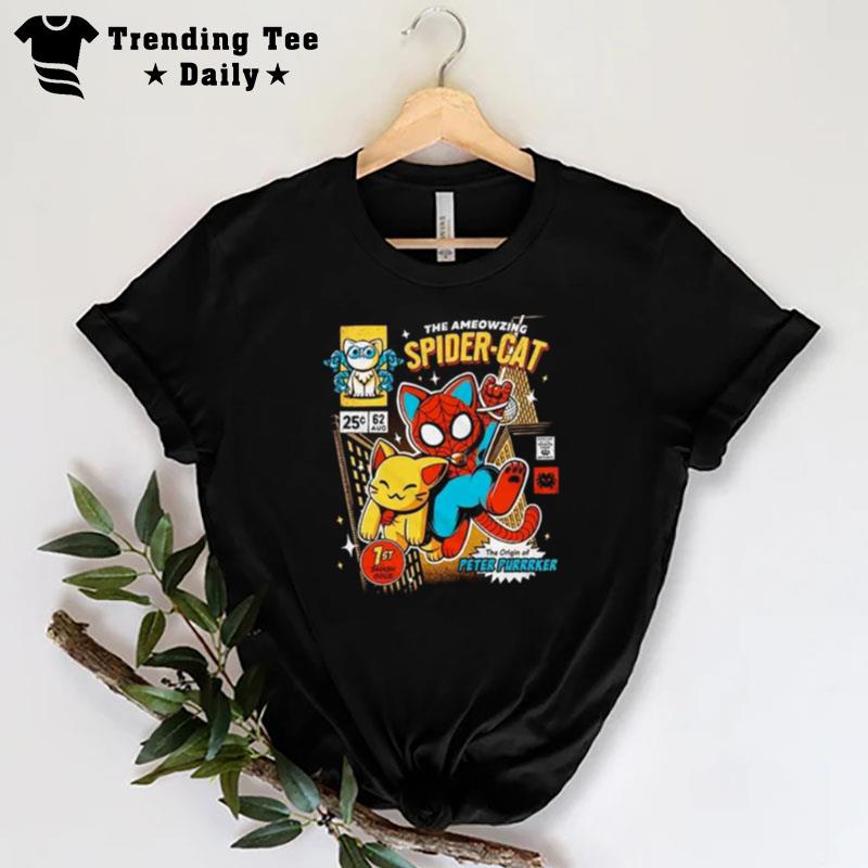 The Ameowzing Spider Cat The Peter Purrrker Spider Man Across The Spiderverse Fan Gifts T-Shirt