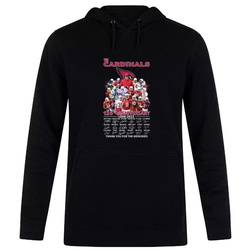 The Arizona Cardinals 125Th Anniversary 1898 2023 Thank You For The Memories Signatures Hoodie