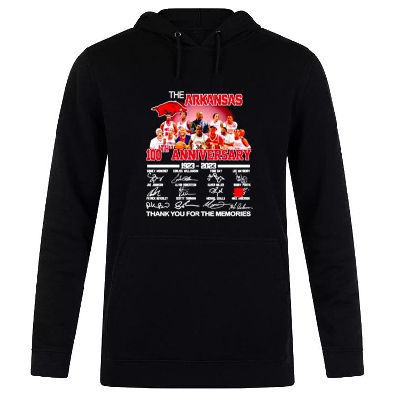 The Arkansas 100Th Anniversary 1923 2023 Thank You For The Memories Signatures Hoodie