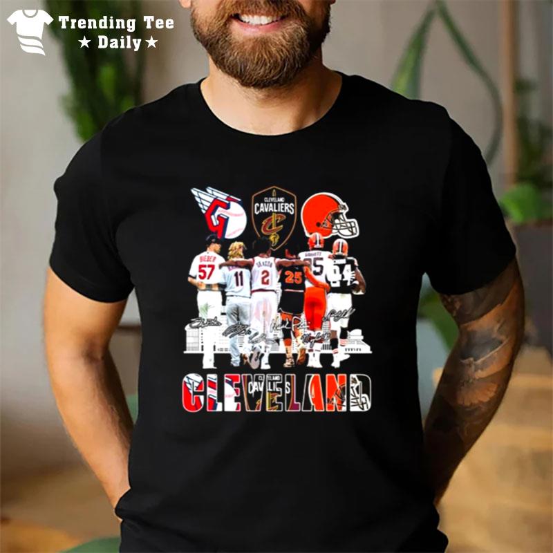 The Bieber Sexton Garrett And Chubb Cleveland Sports City Signatures T-Shirt