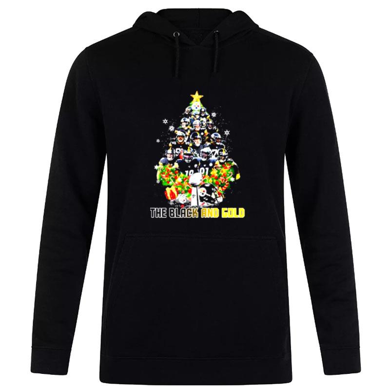 The Black And Gold Trees Team Steelers Christmas Hoodie