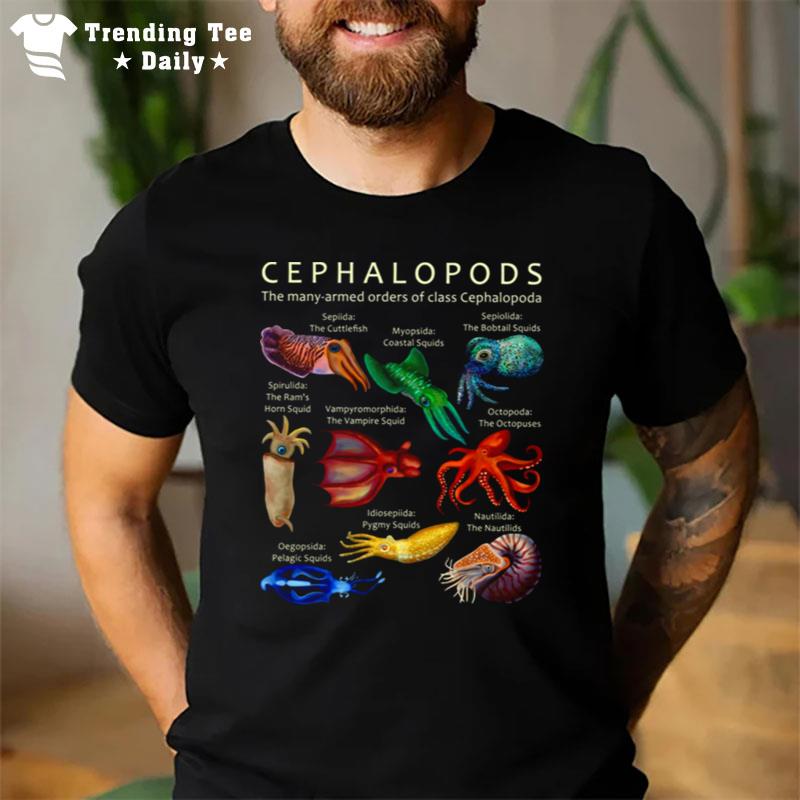 The Cephalopod Octopus Squid Nautilus And Cuttlefish T-Shirt