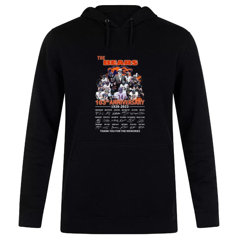 The Chicago Bears 103Rd Anniversary 1920 2023 Thank You For The Memories Signatures Hoodie