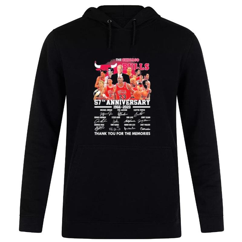 The Chicago Bulls 57Th Anniversary 1966 2023 Thank You For The Memories Signatures Hoodie