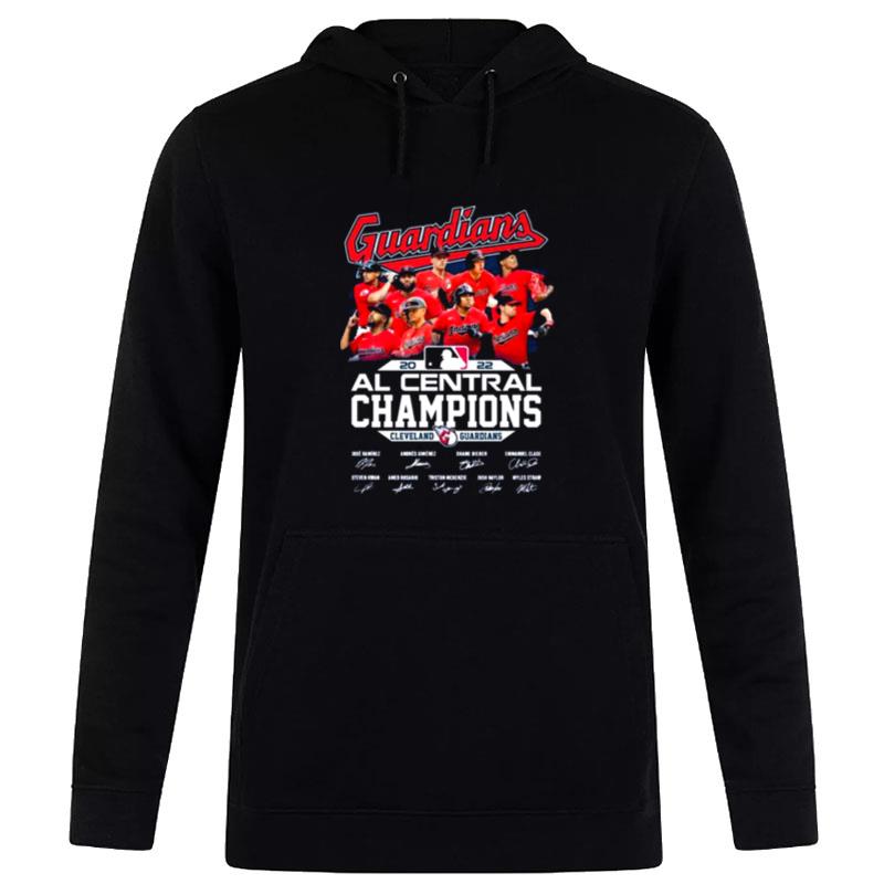 The Cleveland Guardians 2022 American League Central Champions Signatures Hoodie