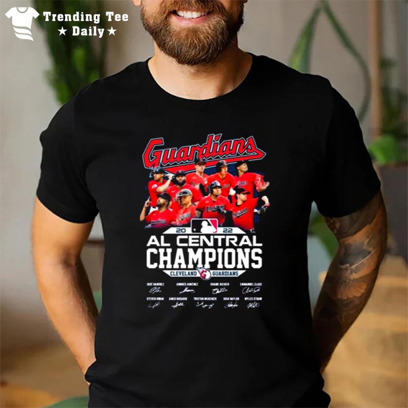 The Cleveland Guardians 2022 American League Central Champions Signatures T-Shirt