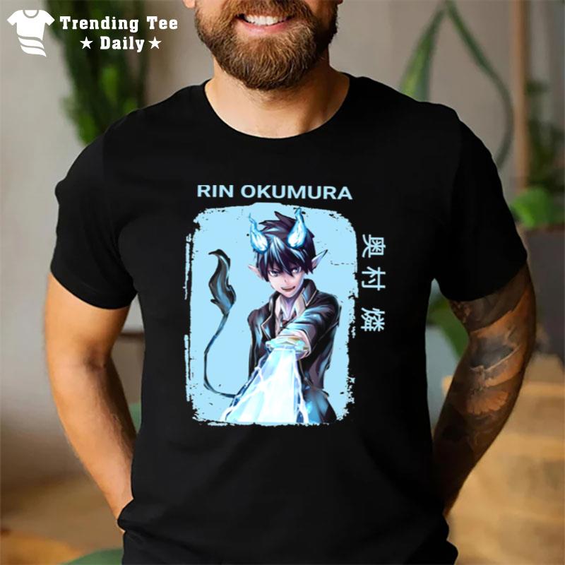 The Demon Exorcist Anime Okumura Rin Blue T-Shirt