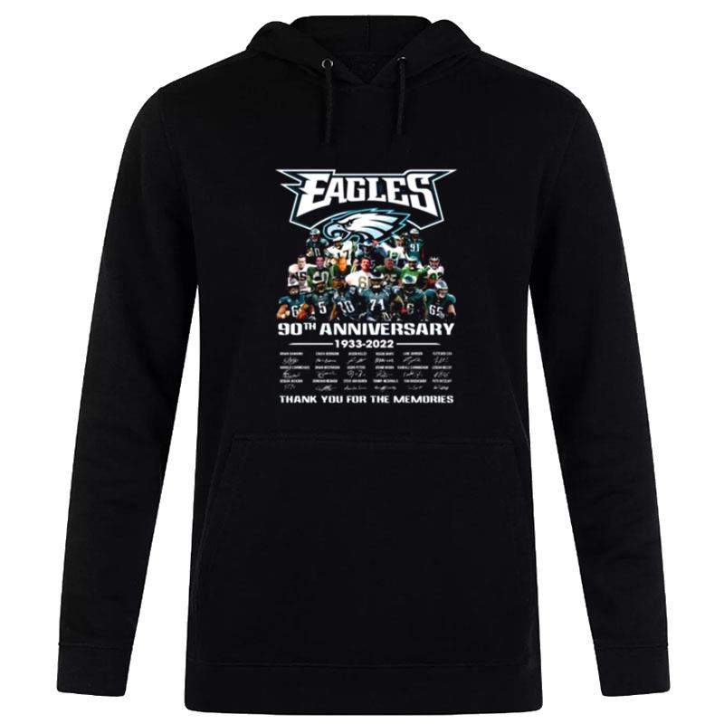 The Eagles 90Th Anniversary 1933 2022 Thank You For The Memories Signatures Hoodie