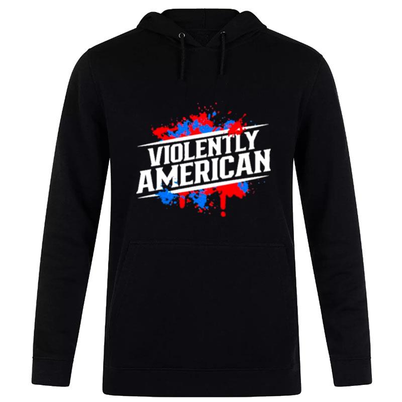 The Fat Electrician Violently American Tee Hoodie