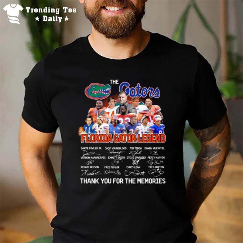 The Florida Gators Legend Thank You For The Memories Signatures T-Shirt