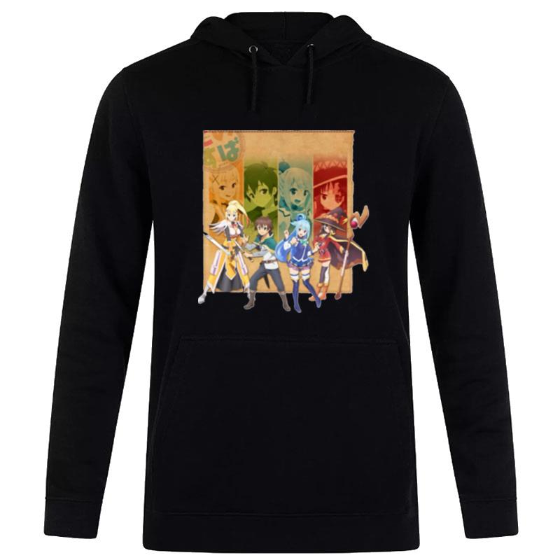 The Four Main Characters Of Konosuba Anime Hoodie