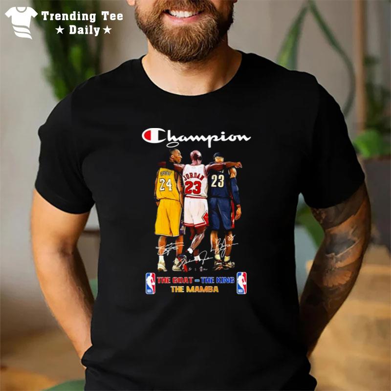 The Goat Michael Jordan The King Lebron James And The Mamba Kobe Bryant Nba Basketball T-Shirt