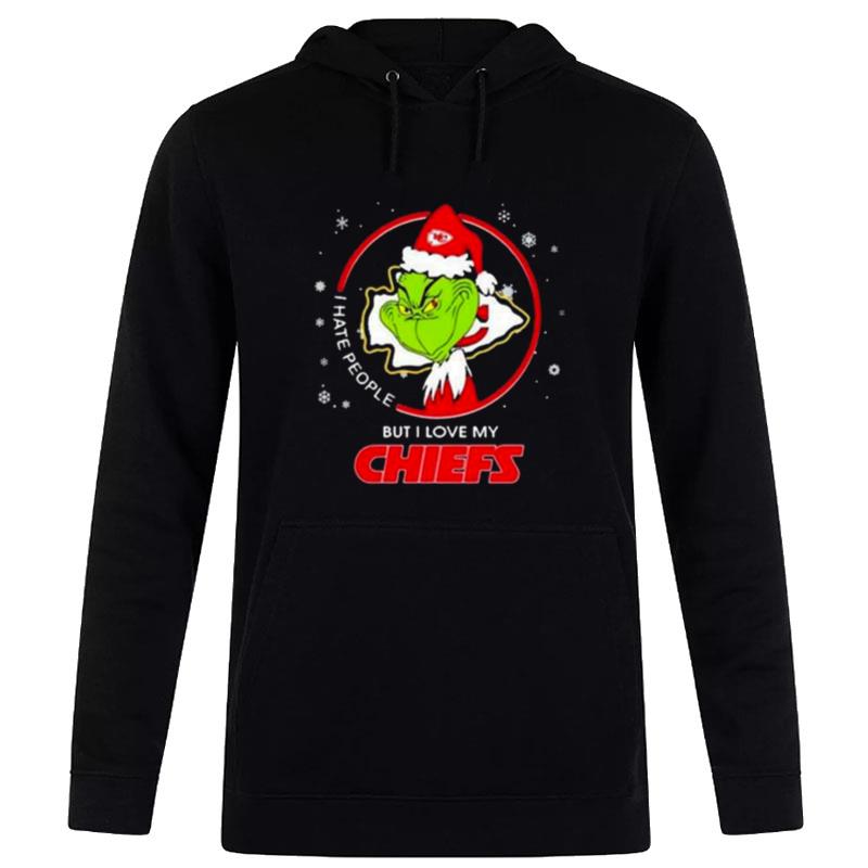 The Grinch I Hate People But I Love My Kansas City Chiefs Christmas 2022 Hoodie