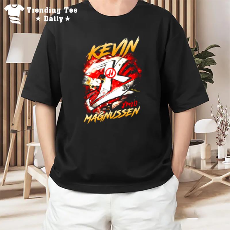 The Helmet Design Kevin Magnusen F1 Racing T-Shirt