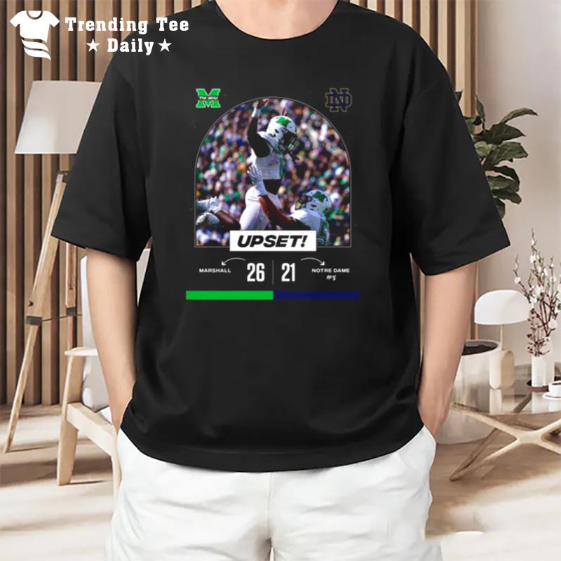 The Herd Up Set Marshall 26 Vs 21 Notre Dame T-Shirt