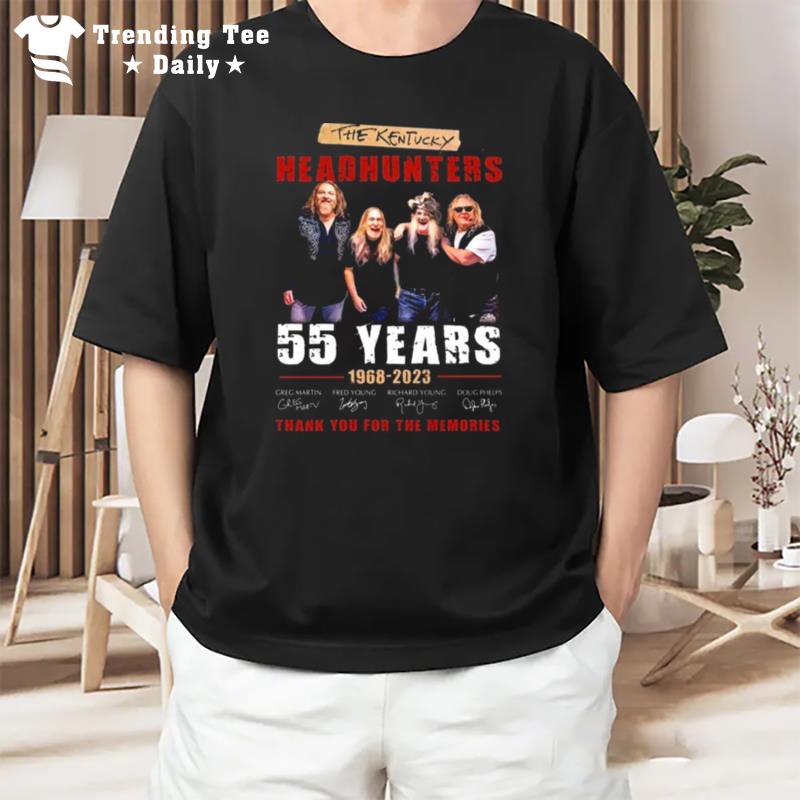 The Kentucky Headhunters 55 Years 1968 - 2023 Thank You For The Memories Signature T-Shirt