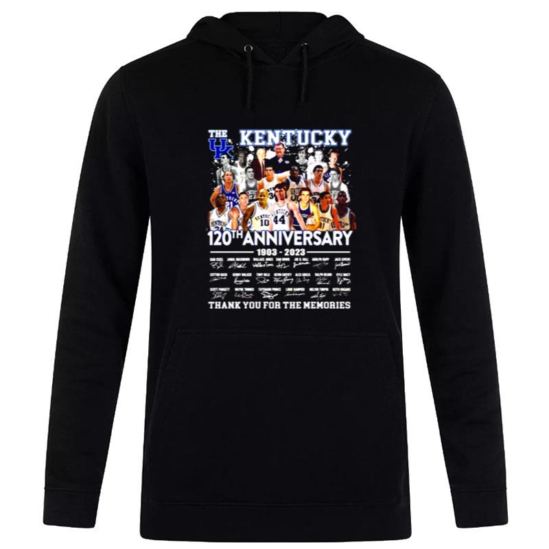 The Kentucky Wildcats 120Th Anniversary 1903 - 2023 Thank You For The Memories Signatures Hoodie