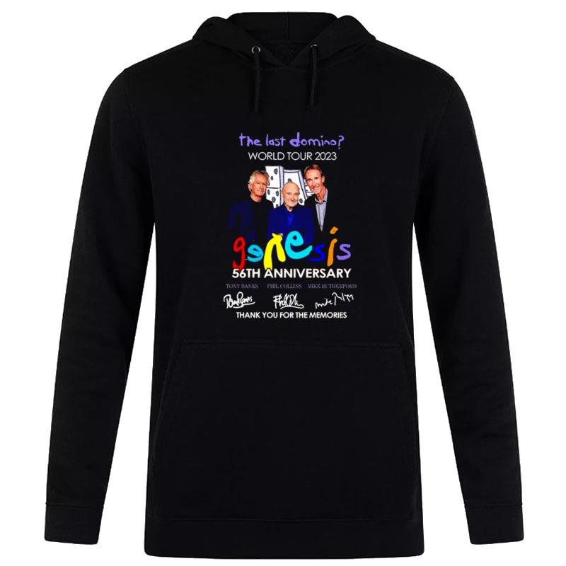 The Last Domino World Tour 2023 Genesis 56Th Anniversary Thank You For The Memories Signatures Hoodie