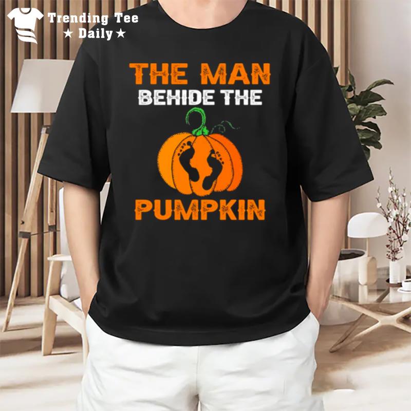 The Man Behind The Pumpkin Halloween Single Dad T-Shirt