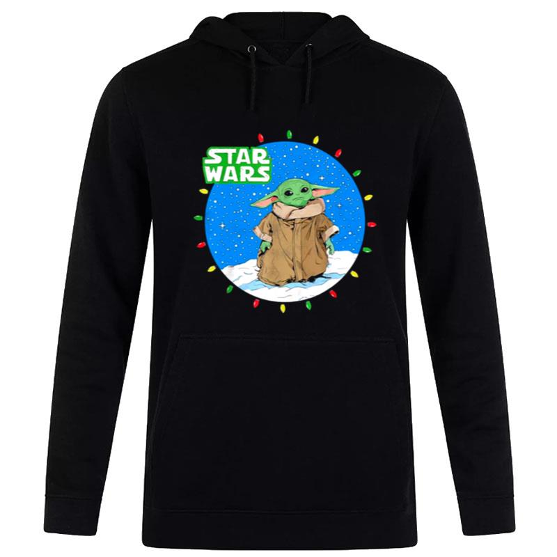 The Mandal Baby Yoda Christmas Lights Star Wars Hoodie