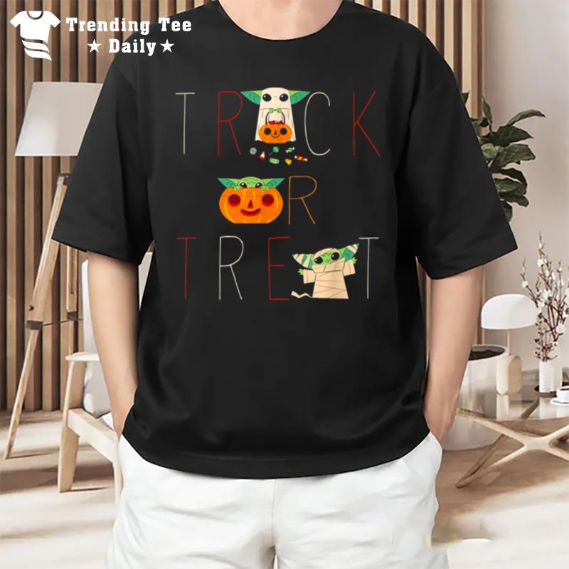 The Mandalorian Grogu Trick Or Treat Star Wars Halloween T-Shirt