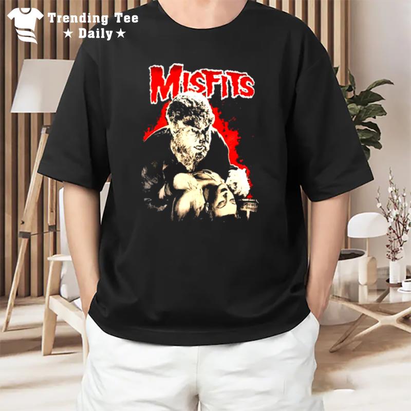 The Misfits Universal Monters Wolfman Scary Movie T-Shirt