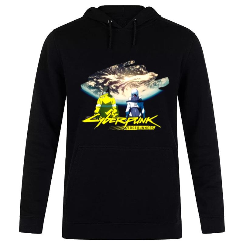 The Moon Cyberpunk Edgerunners Couple Hoodie