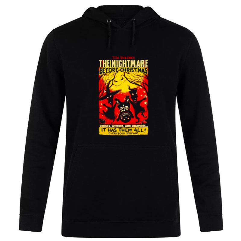 The Nightmare Before Christmas Trio Poster Hoodie