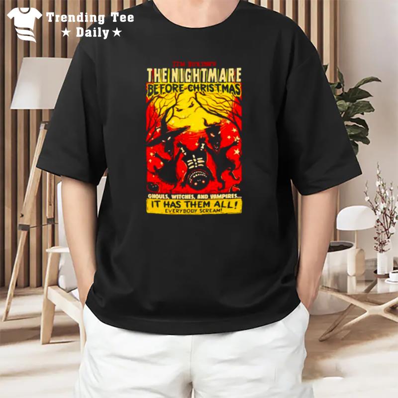 The Nightmare Before Christmas Trio Poster T-Shirt