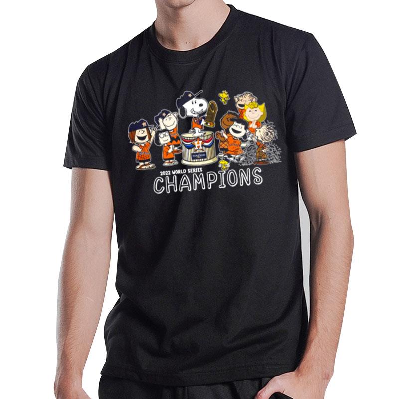 The Peanuts Snoopy And Friend Houston Astros Mlb 2022 World Series Champions T-Shirt