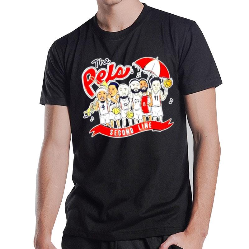 The Pels Second Line Pelicans Basketball T-Shirt