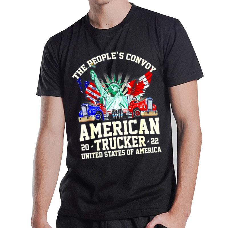 The People's Convoy 2022 America Truckers Freedom Convoy Usa T-Shirt