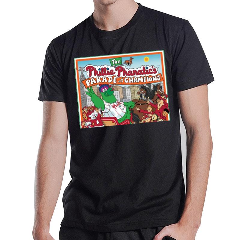 The Phillie Phanatic's Parade Of Champions Philadelphia Phillies Art Design T-Shirt