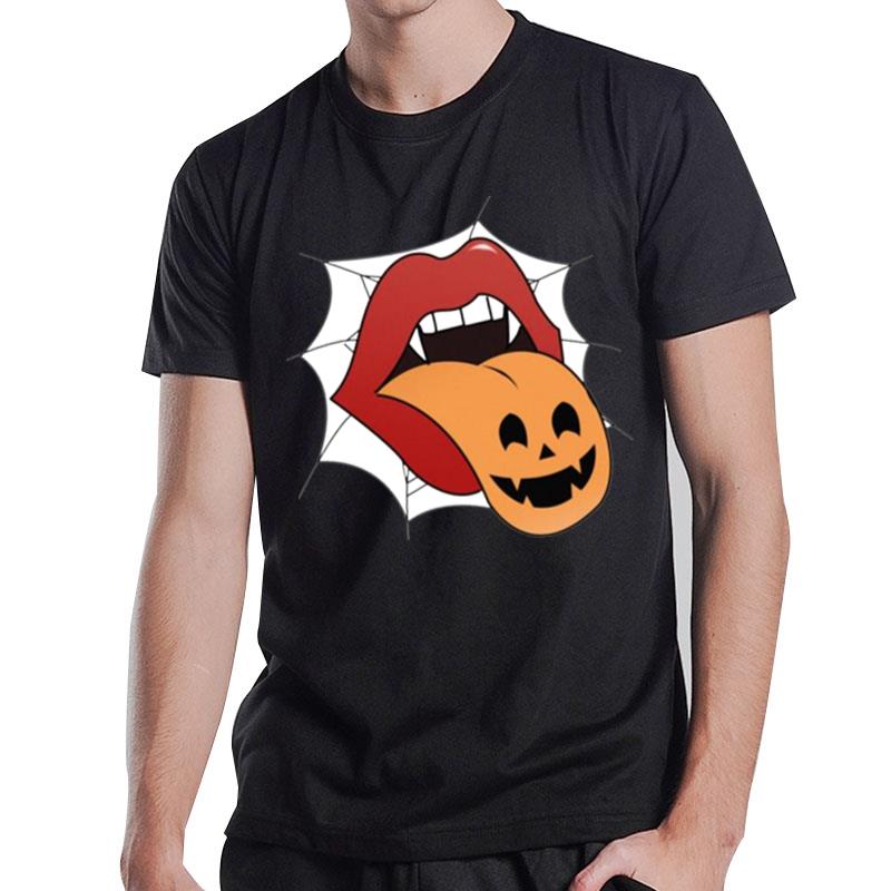 The Pumpkin Tounge The Rolling Halloween T-Shirt