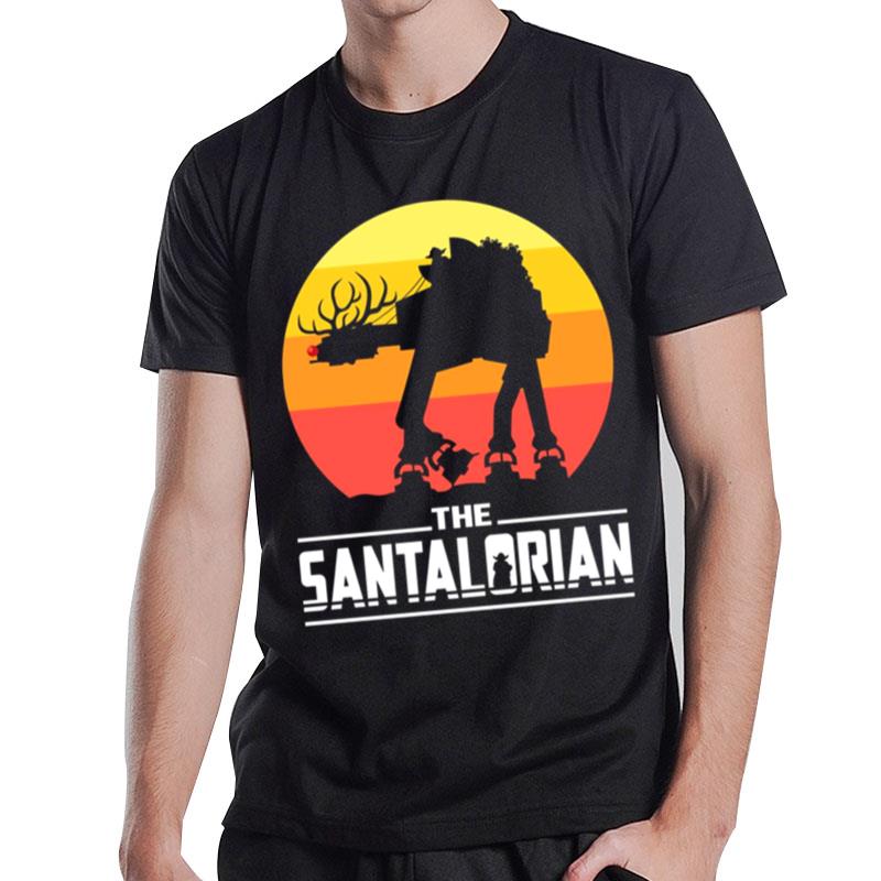 The Santalorian Atat Rudolph Christmas Star Wars Mandalorian T-Shirt