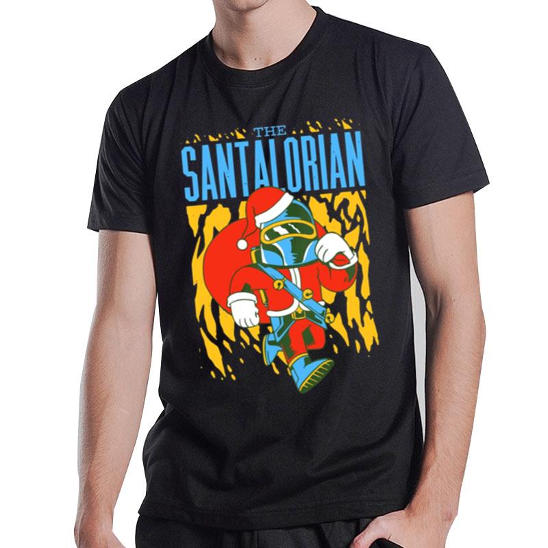 The Santalorian Star Wars The Mandalorian Christmas T-Shirt