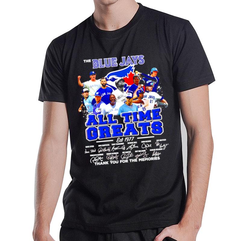 The Toronto Blue Jays All Time Greats Thank You For The Memories Signatures T-Shirt