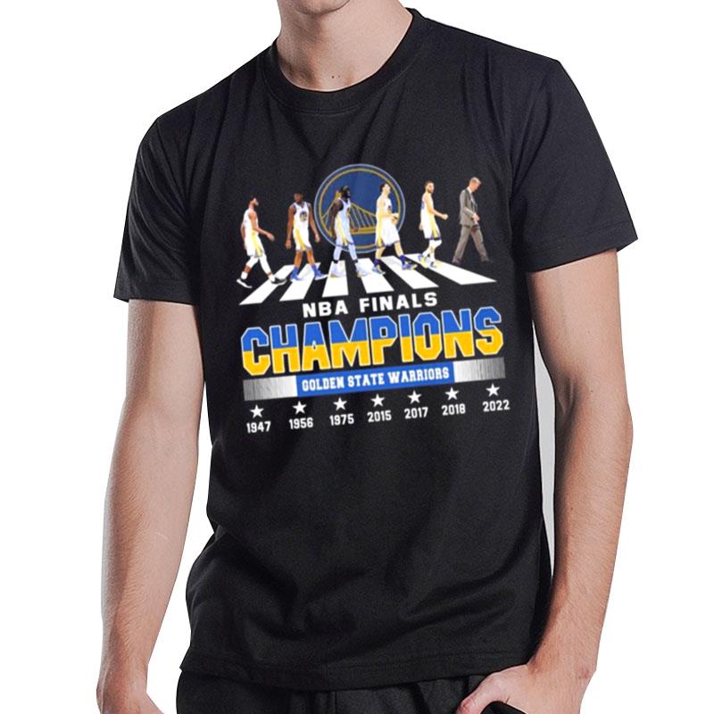 The Warriors Team Abbey Road Nba Finals Champions 1947 2022 T-Shirt