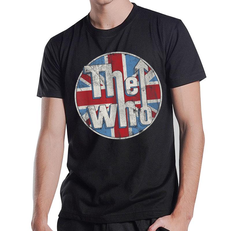 The Who Official Distressed Union Jack Circle Logo T-Shirt