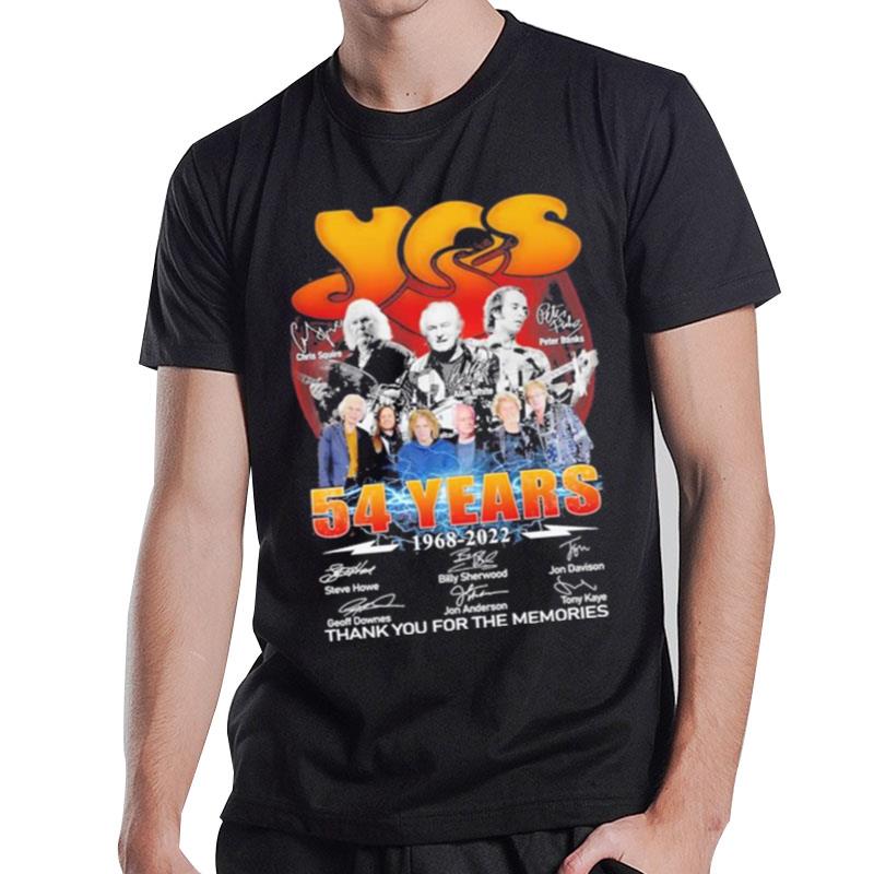 The Yes 54 Years 1968 2022 Thank You For The Memories Signatures T-Shirt