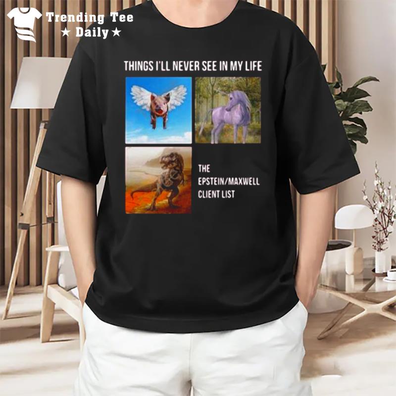 Things I'll Never See In My Life The Epstein Maxwell Client Lis T-Shirt