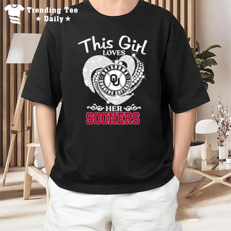 This Girl Loves Her Oklahoma Sooners Heart Diamond 2023 T-Shirt