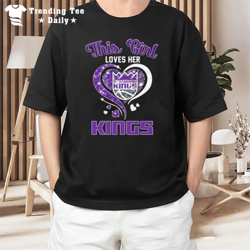 This Girl Loves Her Sacramento Kings Diamond Hear T-Shirt