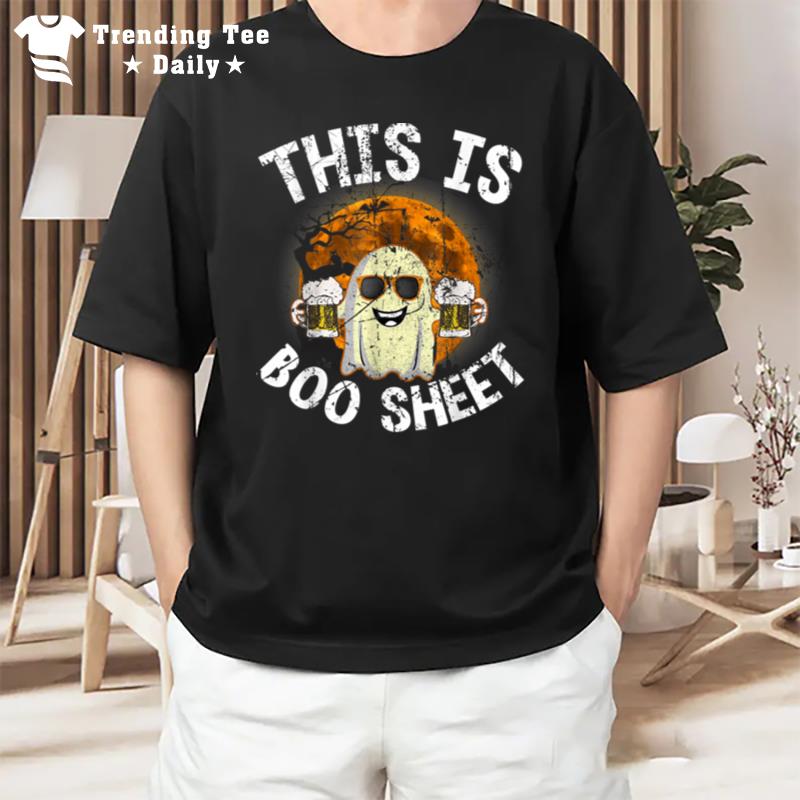 This Is Boo Sheet Ghost Retro Halloween Costume T-Shirt