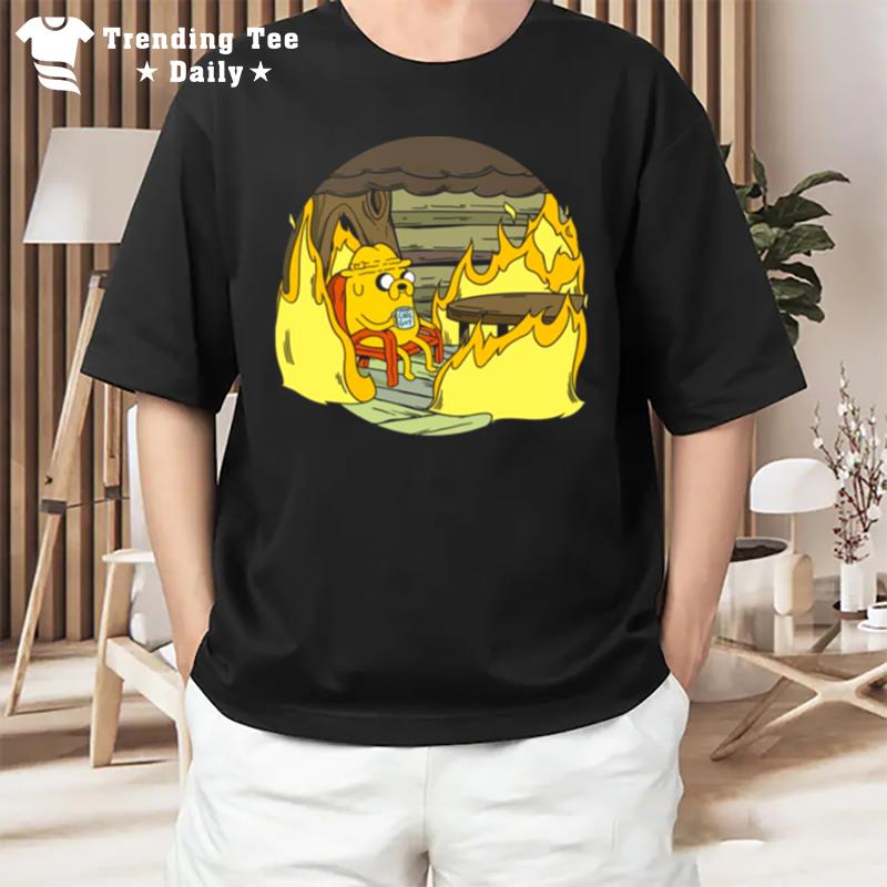 This Is Fine Adventure Time Cartoon T-Shirt