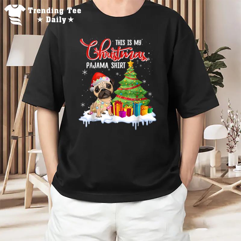 This Is My Christmas Pajama Pug Xmas Kids T-Shirt