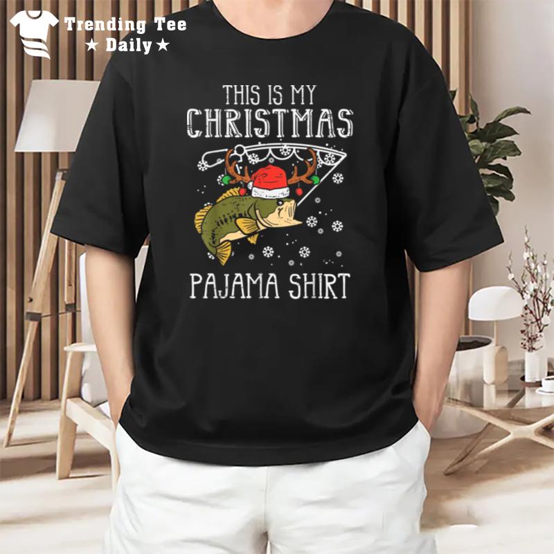 This Is My Christmas Fishing Xmas Dad Men Fisherman T-Shirt