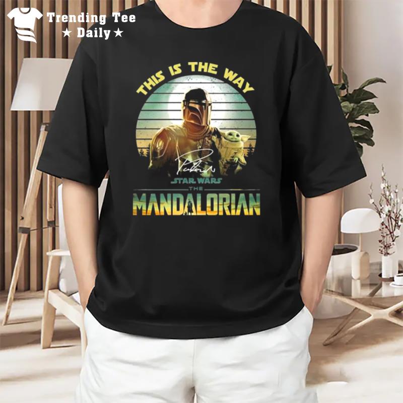 This Is The Way Star Wars The Mandalorida And Yoda Vintage T-Shirt