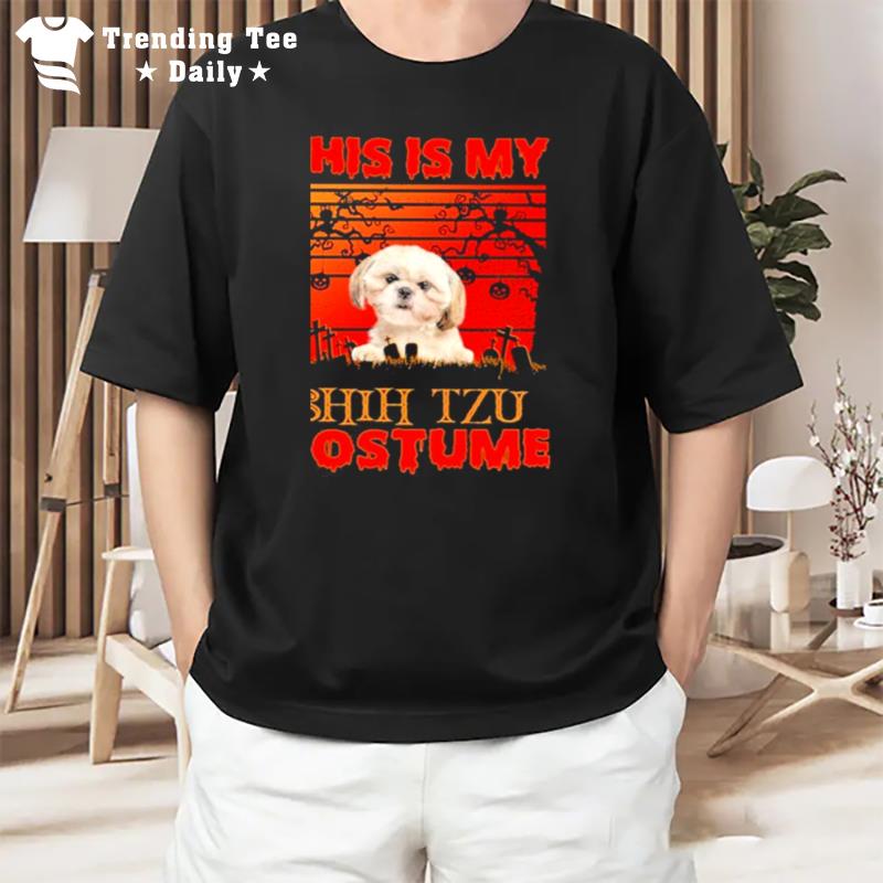 This Is My Cream Shih Tzu Costume Vintage Halloween T-Shirt