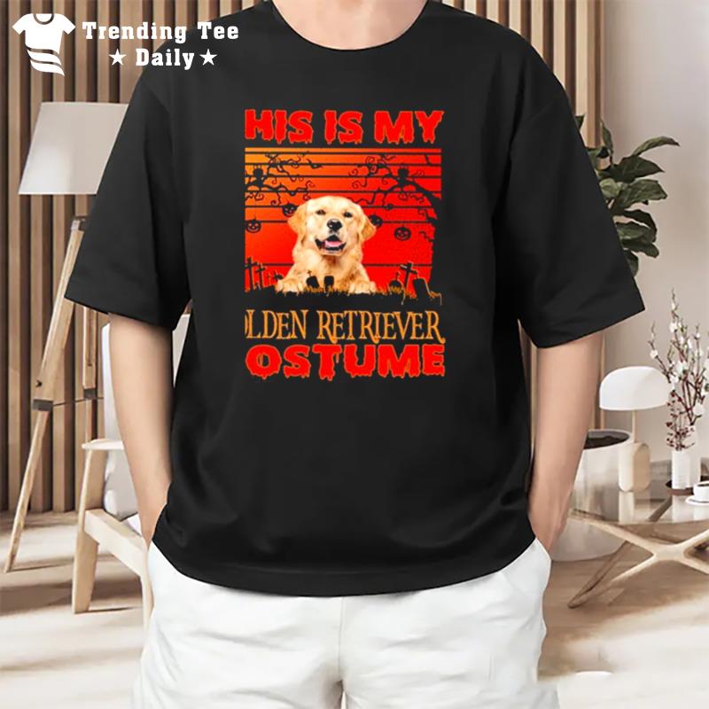 This Is My Golden Retriever Costume Vintage Halloween T-Shirt